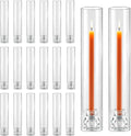20 Pack Glass Hurricane Candle Holders 12.6" Open Ended Candlestick Tubes | by Novyxis