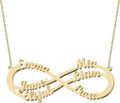 Personalized Gold Infinity Name Necklace with Heart Beautiful Arrow Anchor Compass Mountain Constellation Forever Love Pendant Jewelry Best Birthday Gift Ideas for Women Girls Mother Daughter Friendship