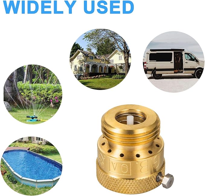 2-Pack Brass Vacuum Breaker Set 3/4" Anti-Siphon Hose Bib Valve - Image 7