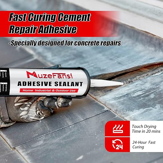 6 Pack Concrete Crack Filler, Self-Leveling Cement Crack Filler Waterproof - Image 4