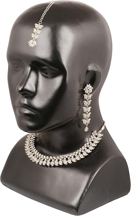 Touchstone Indian wedding jewelry set gold traditional necklaces for women statement rhinestone sets hollywood glamour style crystal stone bridal costume golden necklace
