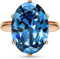 Linawe Cubic Zirconia Imitation Diamond Moissanite Rings for Women, 14K Gold/Rose Gold/Silver Adjustable Chunky Ring, Costume Rhinestone Jewelry for Wedding Engagement