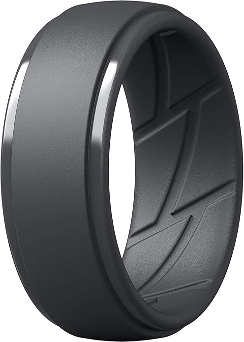 ThunderFit Men's Silicone Rings 10mm Wide 2.5mm Thick Rubber Bands, Breathable, Variety Multipack 1-10