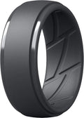 ThunderFit Men's Silicone Rings 10mm Wide 2.5mm Thick Rubber Bands, Breathable, Variety Multipack 1-10