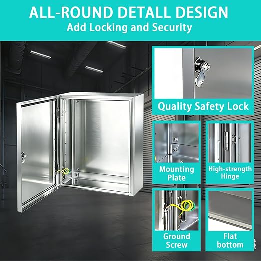 Yongchen Electrical Enclosure 16x16x8Inch 304 Stainless Steel Enclosure IP66 - Image 4
