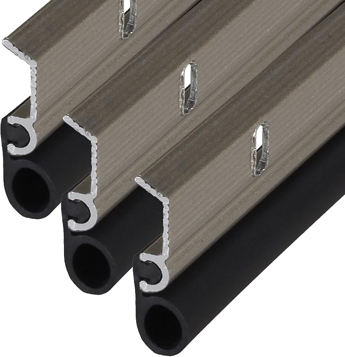 MD Building Aluminum and Vinyl Screw-On Top and Sides Door Seal Kit | Draft - Image 3