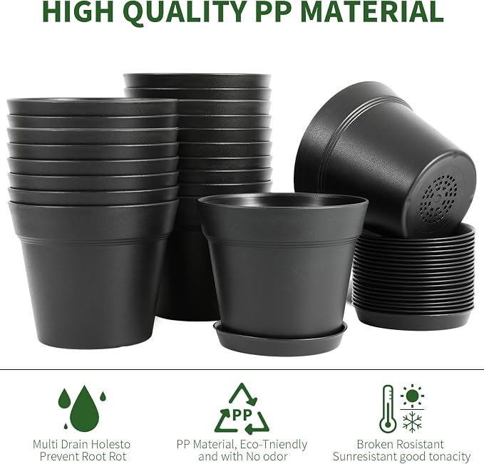 20 Pack 6 inch Plant pots, planters - Image 3
