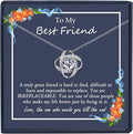 EPIRORA Sterling Silver Cubic Zirconia Love Knot Pendant Necklace for Women, Graduation Birthday Christmas Jewelry Gifts for Friends/Wife/Sister/Daughter/Mom