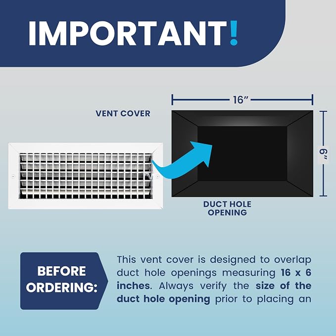 16x6 Duct Hole Adjustable Vent Cover - Image 4