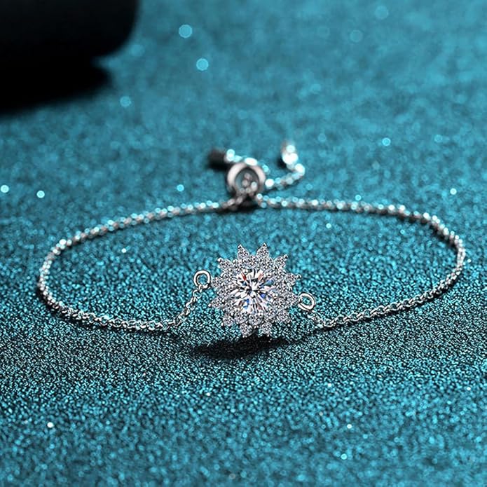 14K Gold Over S925 Sterling Silver 0.3ct/0.5ct D-color VVS2 Diamond Bracelet with Adjustable Chain, Delicate Present for Special Occasions