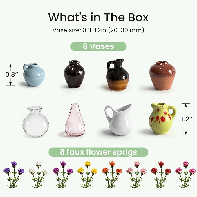 Cute Mini Ceramic Vase Magnets for Fridge, Funny Small Plant Magnets, Tiny 3D - Image 4