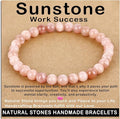 AD Beads Handmade Gemstone Stretch Elastic Bracelet Crystal Healing Reiki Nature's Beauty and Spiritual Essence Unisex