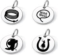 SM Design Western Charm Set of 4 – Stainless Steel Western Charms for Bracelets & Necklaces – Cowgirl, Ranch & Country Style Jewelry Charms – Western Gift for Women & Moms