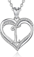 INFUSEU Unique Initial Necklaces for Women Girls Small Heart Letter Jewelry, Meaningful Personalized Gifts