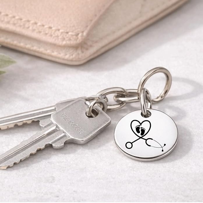 SM Design Pregnancy & New Baby Charm Set – Set of 4 Meaningful Stainless Steel Charms – Great for Crafting, Making Bracelets and Necklaces - Meaningful Keepsake Charms for Expecting & New Moms