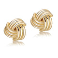 Chunky Gold/Silver Earrings for Women Knot Link Circle Statement Geometric Drop Dangle Earrings Studs Trendy Jewelry (Tri-Knot Earrings-Gold)
