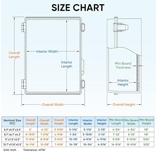 TICONN Outdoor Electrical Box Waterproof, ABS IP67 Junction Box Enclosure | - Image 6