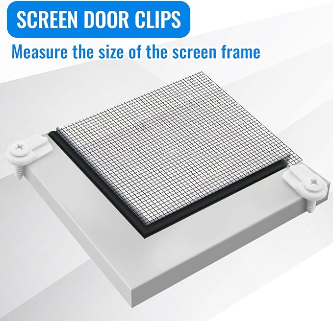 Blulu 48 Pack 13/16 x 1/2 Inches Flush Nylon Window Screen Clip - Image 5