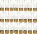 Hosley Set of 24 Glass Gold Dip Glass Bottles, 5.5" H Elegant Gold-Dipped Design by HOSLEY