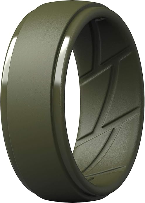 ThunderFit Men's Silicone Rings 10mm Wide 2.5mm Thick Rubber Bands, Breathable, Variety Multipack 1-10