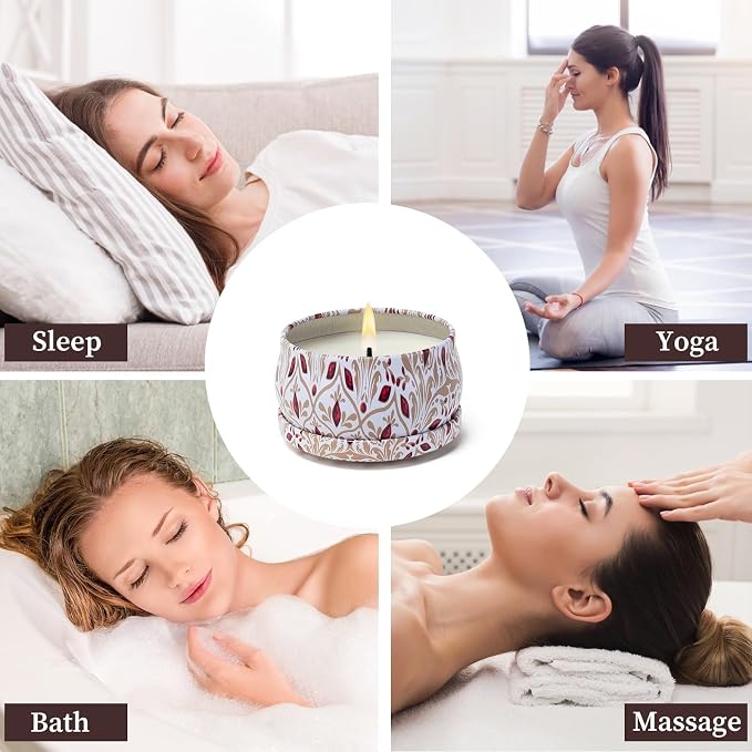 Aromatherapy Candles for Home Scented 2 Pack 2.5 oz Natural Floral Cherry and - Image 6