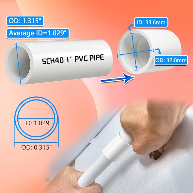 10Pcs White PVC Pipe Couplings - Image 3