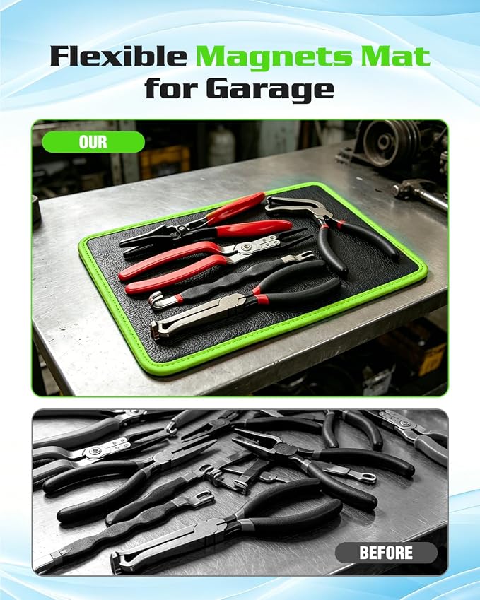Magnetic Tool Mat & Holder | 12.8"x9.8" Flexible Magnetic Tray - Image 7