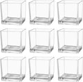 Square Glass Vases Set of 9, Small Vase by MARTAGE