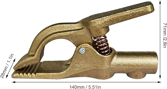 300-Amp Welding Ground Clamp, Heavy-Duty Brass Earth Clamp - Image 4