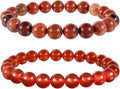 Bivei Natural Gemstone Semi Precious Healing Crystals Handmade Stretchy Round Beads Bracelet,Stocking Stuffers for Women Enhance Positive Energy