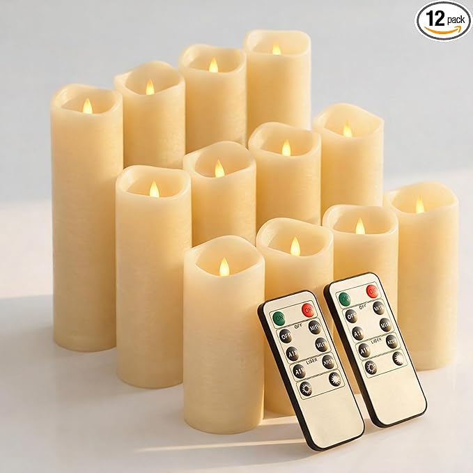 Waterproof Flameless Candles, Flickering Indoor Outdoor Candles by outdoorcandleswithremote