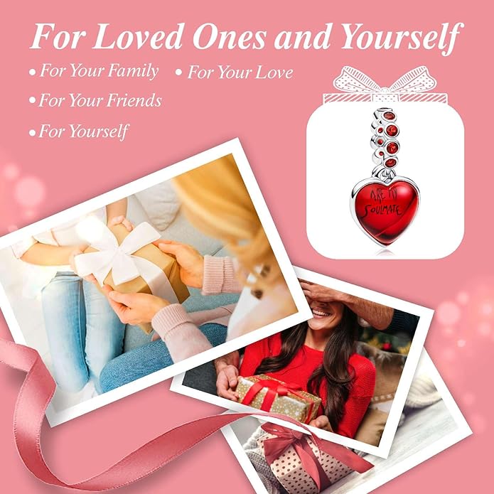 Family Mom Heart Charms 925 Sterling Silver Bead for Bracelets and Necklaces For Women Jewelry Present