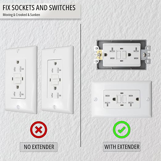 Outlet Box Extender 1 Gang for Home Improvement, 4 Pack, Box Extender for - Image 5