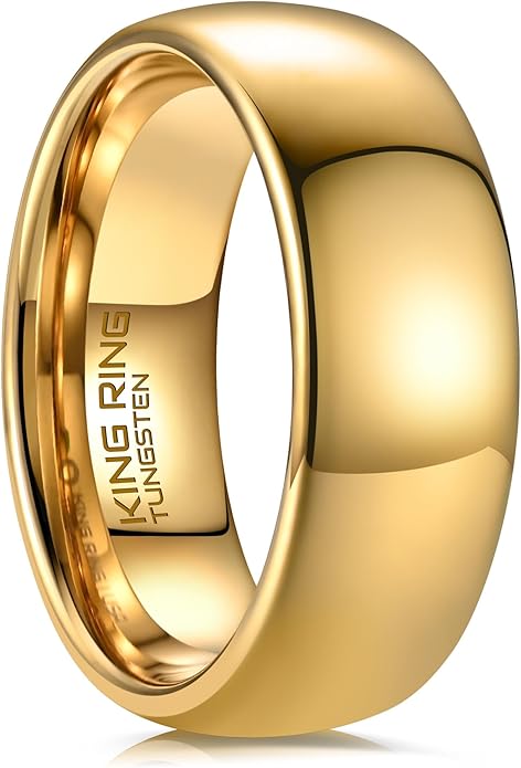 King Ring Tungsten 4/6/8mm Rings – Super Polished Finish Tungsten Bands – Designed in USA