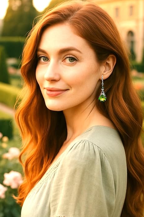Antique Inspired Vintage Victorian Dangle Drop Earrings for Women - Colored Austrian Crystal Leverback Earrings - Jewelry Gift for Her