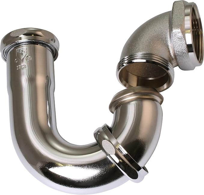 Westbrass A402LA-07 1-1/2" Brass LA Code P-Trap, Satin Nickel by Westbrass