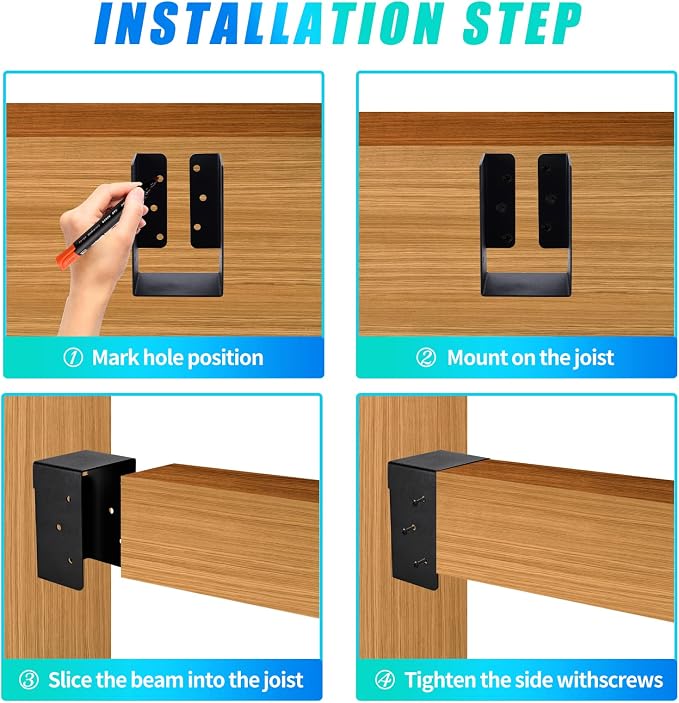 4 Pcs of 4"x6" Concealed Joist Hangers - Image 5