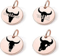 SM Design Western Charm Set of 4 – Stainless Steel Western Charms for Bracelets & Necklaces – Cowgirl, Ranch & Country Style Jewelry Charms – Western Gift for Women & Moms