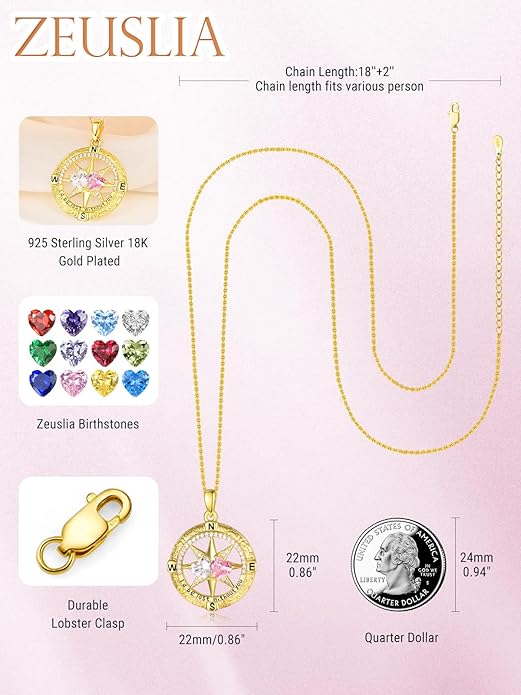 Valentine's Day Gifts for Wife 925 Sterling Silver Double Birthstone Pendant Necklaces I Love You for Always and Forever Necklace Anniversary Birthday Gifts for Wife Girlfriend Mom Her