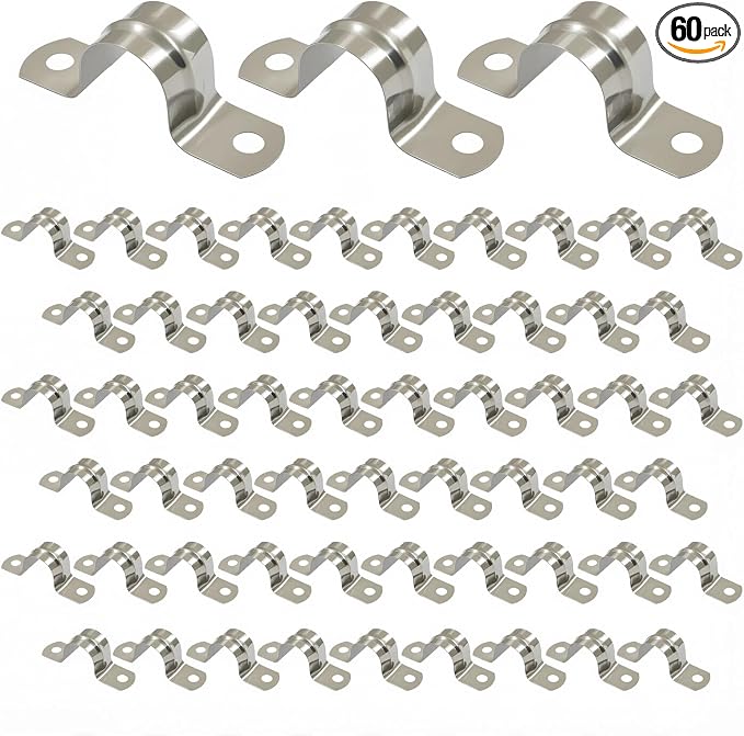 BokWin 60 Pcs 3/4 Inch M20 U Shaped Bracket Clamps | 304 Stainless Steel by Unknown