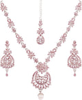 Touchstone Indian jewelry sets for women maang tikka wedding guest gold necklace bollywood jewellery set pageant elegant prom bride accessories western crystal chunky rhinestone necklaces