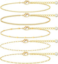 Gold Bracelets Set for Women Stack, Dainty Thick Bracelets Stack for Women Trendy, Simple Thin Gold Plated Cuff Stackable Bracelets With Beaded Cuban Paperclip Snake Rope Bangle Hand Chain Jewelry Gifts for Women Non Tainish