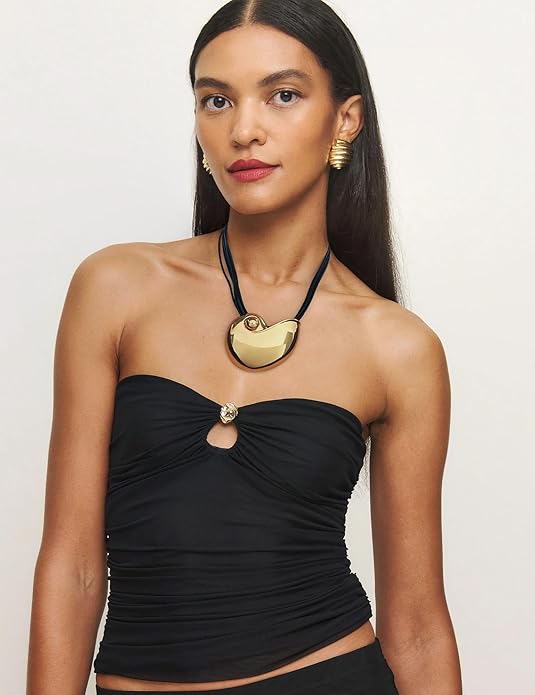 WOWORAMA Gold Necklace for Women Boho Spiral Conch Shell Necklace Starfish Necklace Vintage Ocean Sea Shell Choker Pendant Necklace Adjustable Summer Beach Jewelry