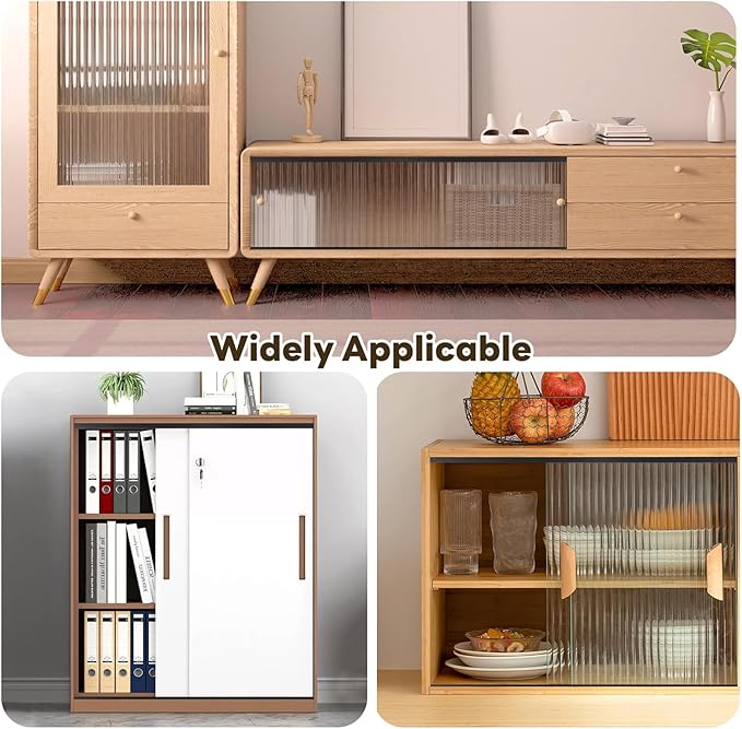 2Sets Aluminum Sliding Door Track Set - Image 4