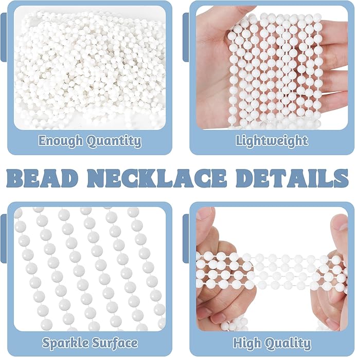 300PCS Mardi Gras Beads Bulk, Mardi Gras Beads Necklace, Parade Throw Accessories Set Decorations Party Supplies