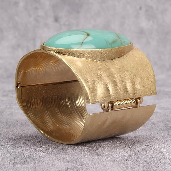 Gold Cuff Bracelet for Women Silver Beaded Bracelets Open Bangle Stackable Stretch Bead Bracelet Boho Jewelry Gifts for Wife Couple