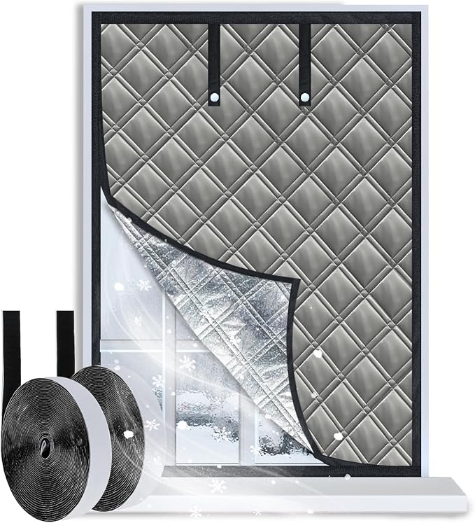 43"x59" Window Insulation Kit for Winter, 3Layer Thermal Window Insulation by gulrear