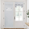 RYB HOME Linen Door Curtain 100% Blackout French Door Blinds by RYBHOME