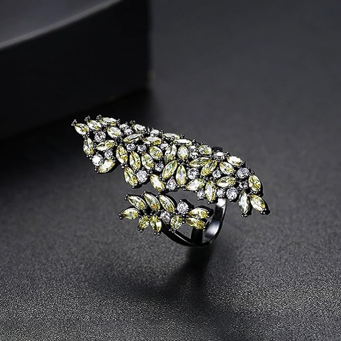 18K Gold Plated Rings for Women and Teen Girls Non Tarnish Cubic Zirconia Fidget Ring Butterfly/Snake/Mesh/Cross/Crown Knuckle Ring Open Adjustable Statement Stacking Chunky Rings