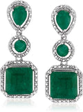 Ross-Simons Pair of Gemstone Drop Earrings in Sterling Silver